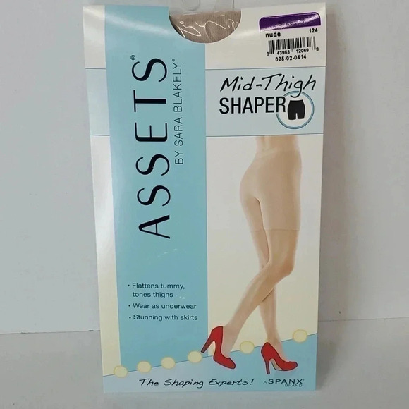 Assets by Sara Blakely Hi-Waist Mid Thigh Shaper Color Nude Size 5 NWT - Picture 1 of 6